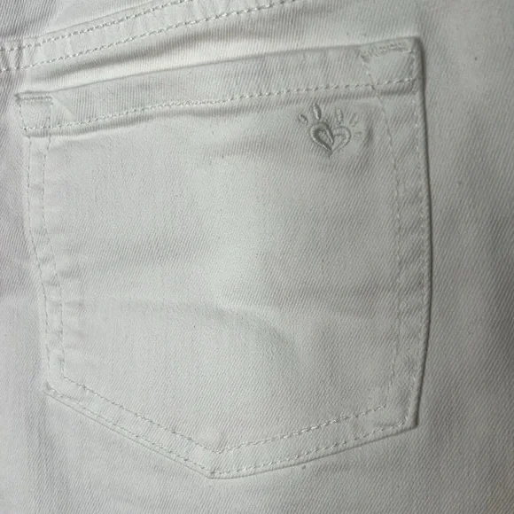 Justice Girls Size 16 Pink White Gradient Denim Shorts Cut Off Frayed - Picture 4 of 8